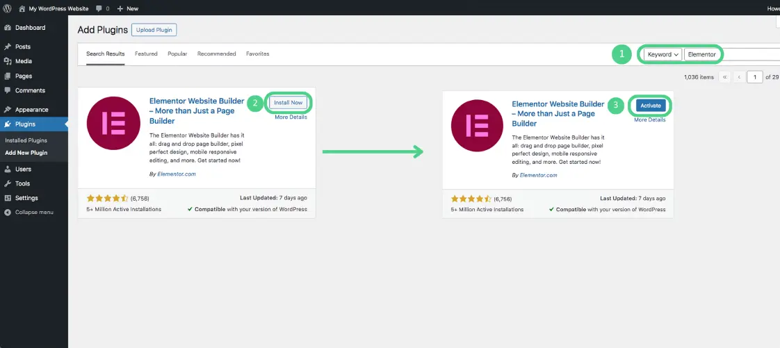 Elementor Plugin Install